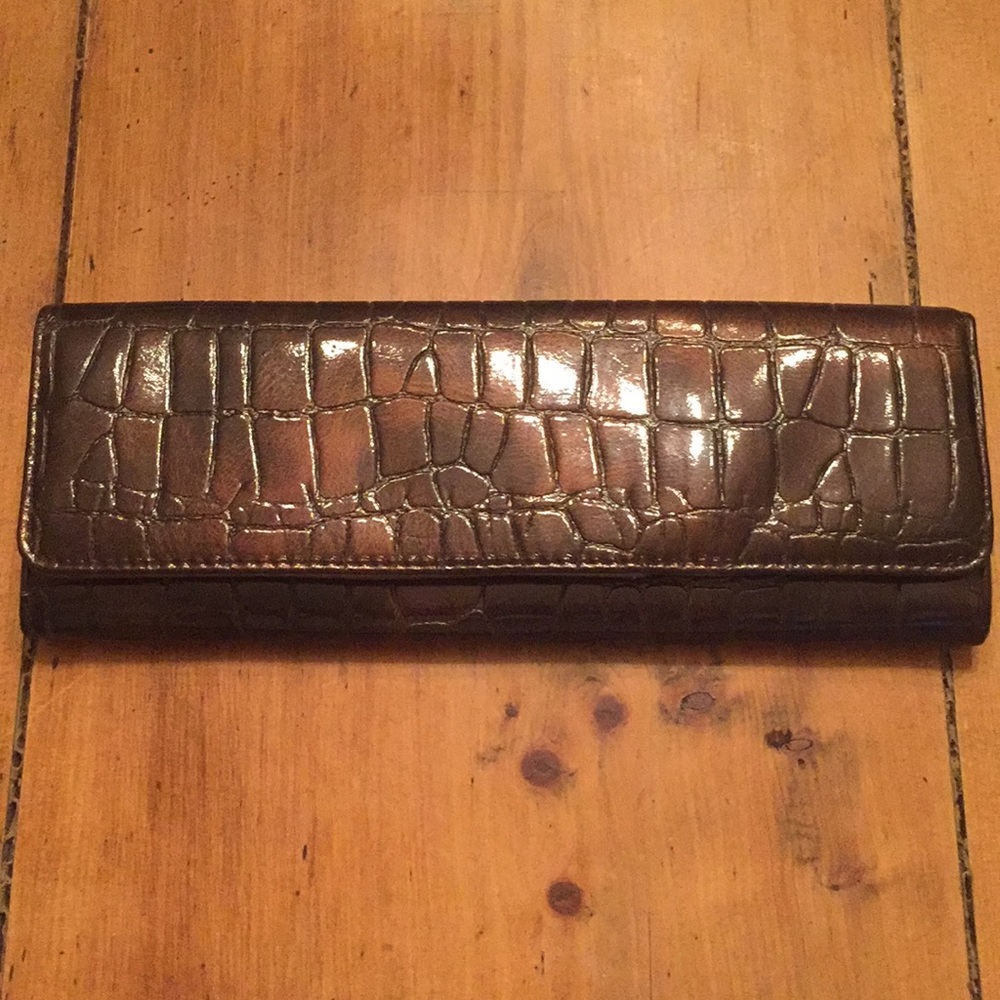 Faux Croc Clutch